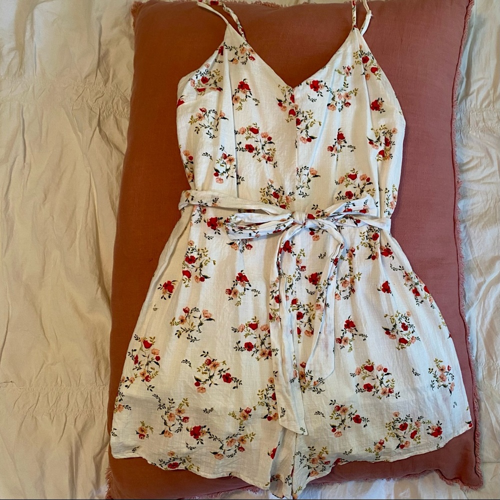 Blues & Greys Boutique Romper with Belt